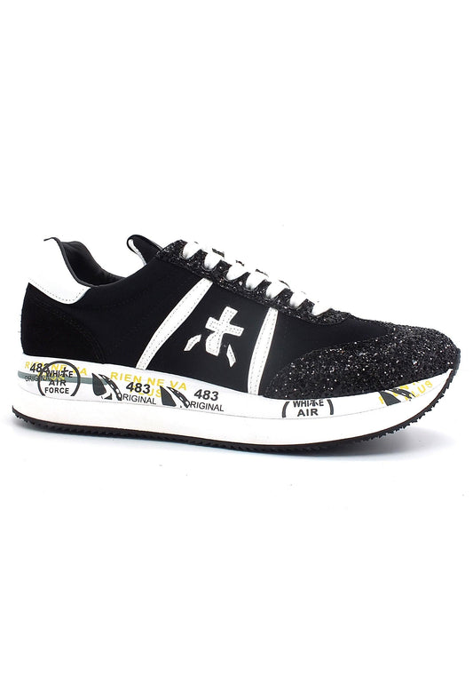 PREMIATA Conny Sneaker Platform Donna Black White CONNY5953 - Sandrini Calzature e Abbigliamento