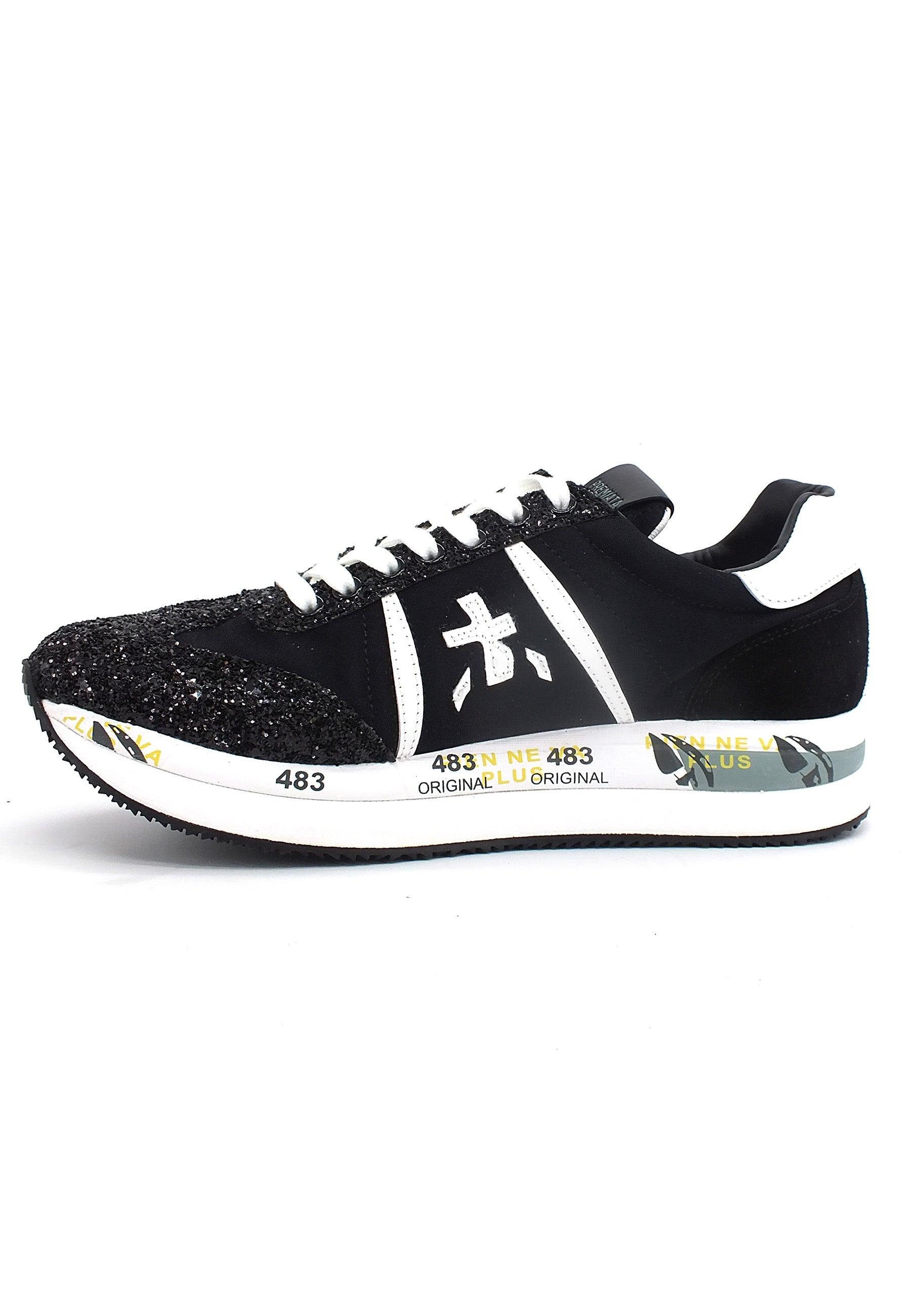 PREMIATA Conny Sneaker Platform Donna Black White CONNY5953 - Sandrini Calzature e Abbigliamento