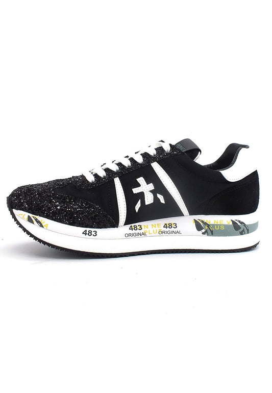 PREMIATA Conny Sneaker Platform Donna Black White CONNY5953 - Sandrini Calzature e Abbigliamento