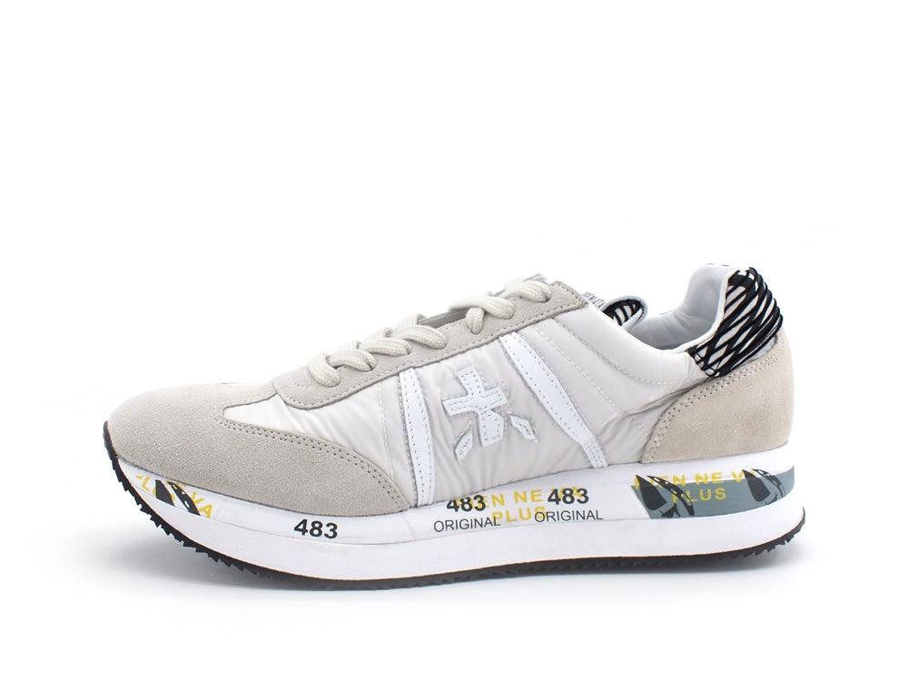 PREMIATA Conny Sneaker Platform Nylon White Black CONNY-5331 - Sandrini Calzature e Abbigliamento