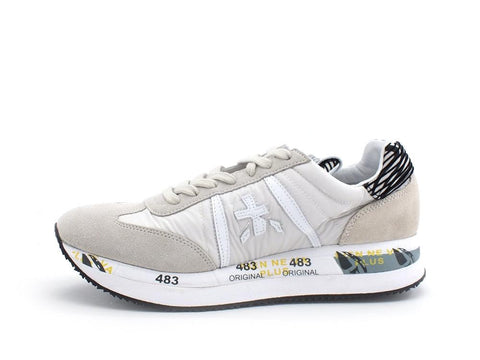 PREMIATA Conny Sneaker Platform Nylon White Black CONNY-5331 - Sandrini Calzature e Abbigliamento