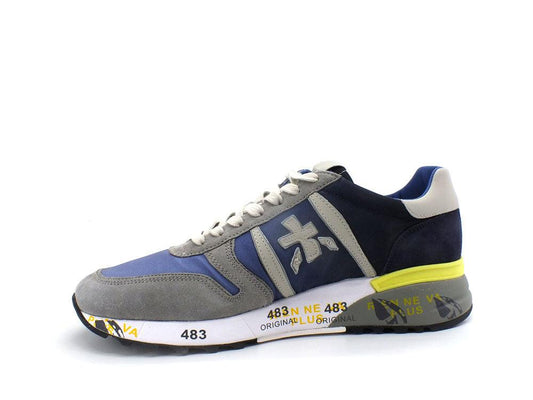PREMIATA Lander Sneaker Suede Degradè Grey Navy LANDER4587 - Sandrini Calzature e Abbigliamento