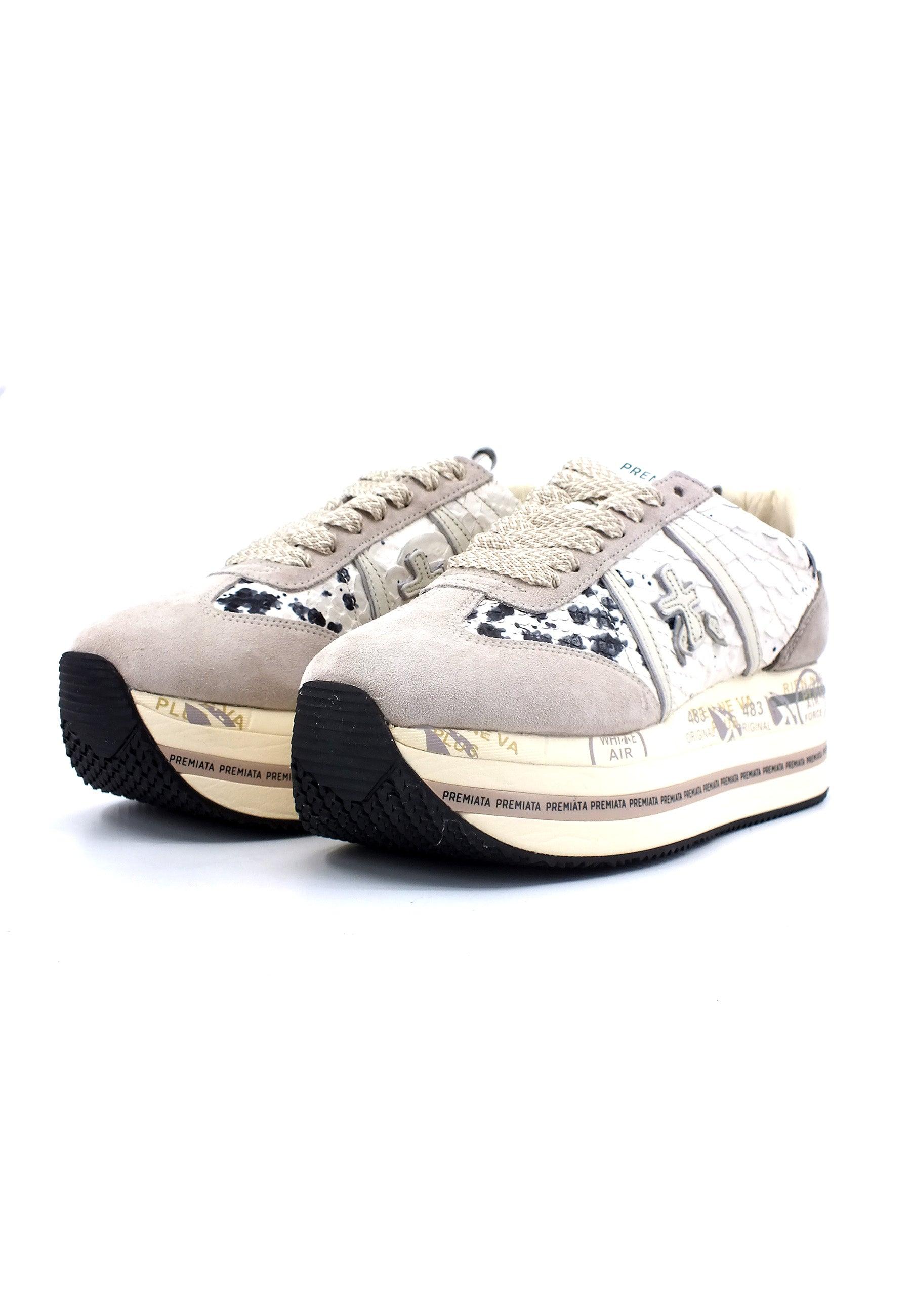 PREMIATA Sneaker Donna White Grey BETH-6497 - Sandrini Calzature e Abbigliamento