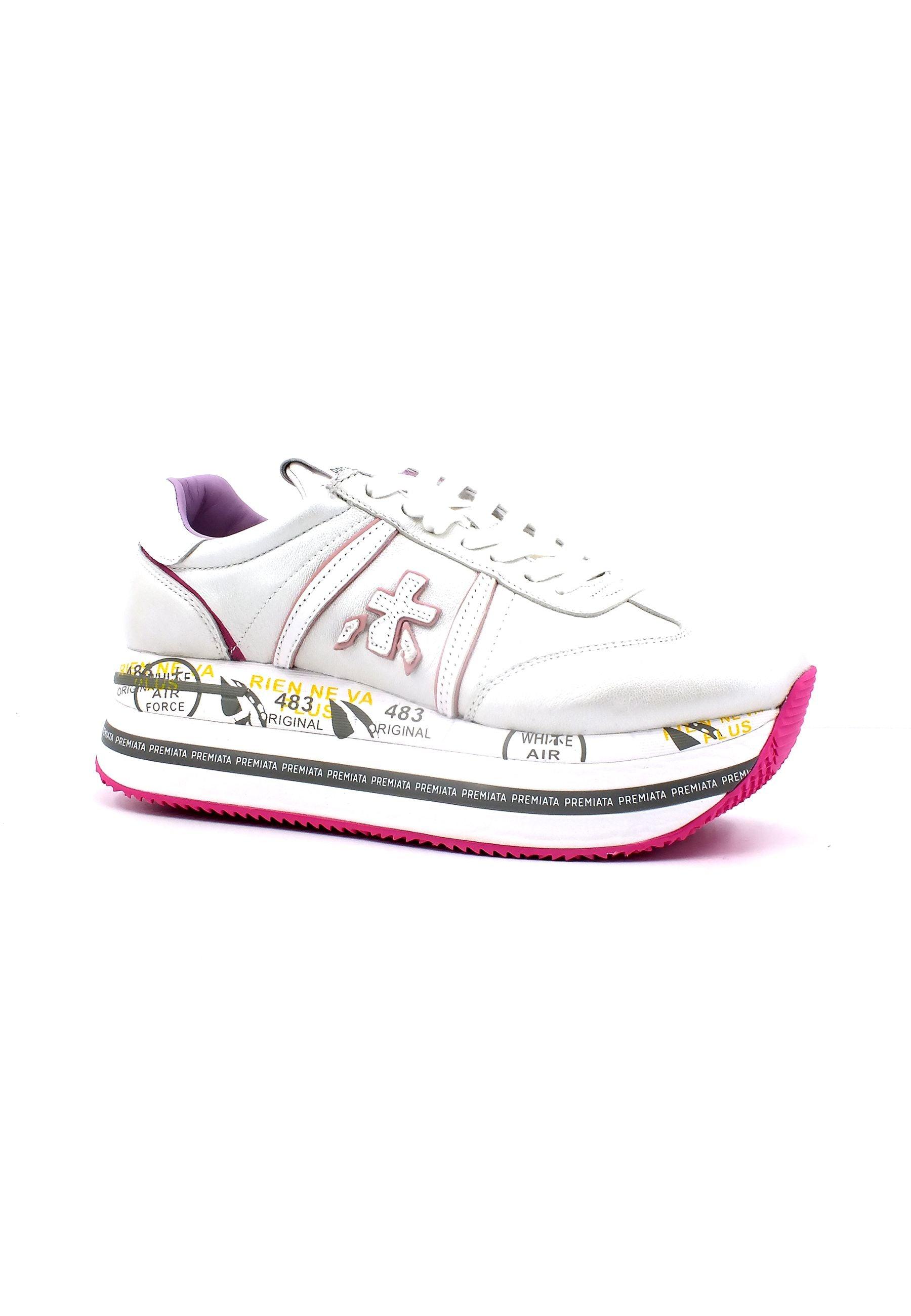 PREMIATA Sneaker Platform Donna White Perl BETH6236 - Sandrini Calzature e Abbigliamento