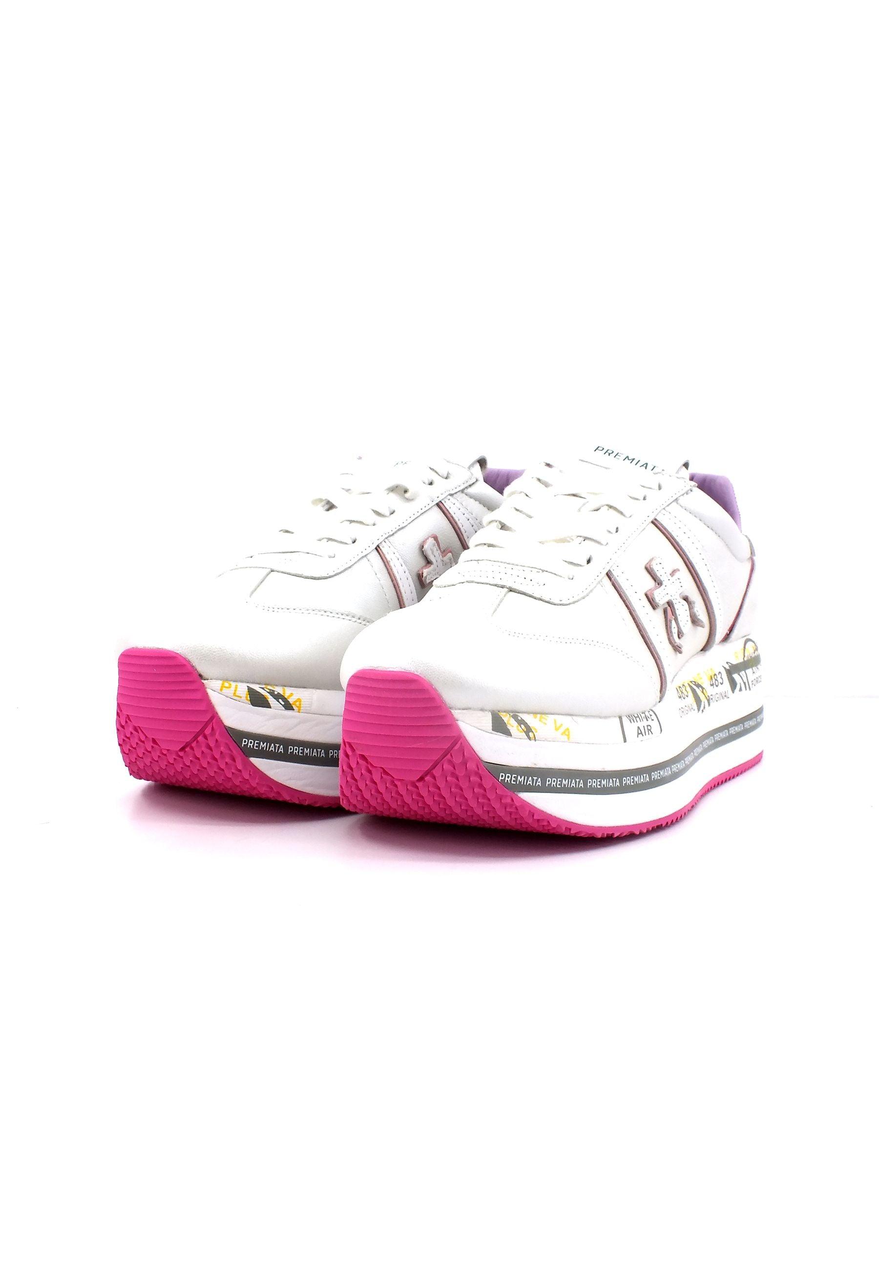 PREMIATA Sneaker Platform Donna White Perl BETH6236 - Sandrini Calzature e Abbigliamento