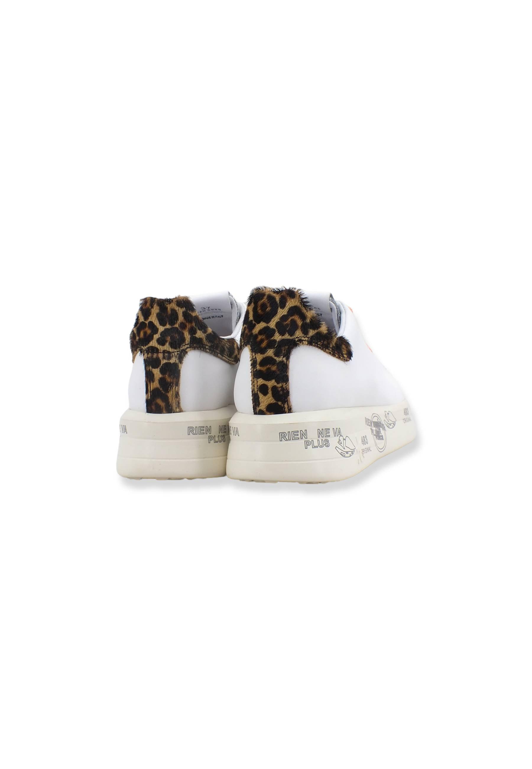 PREMIATA Sneaker Platform Glitter Donna White Silver Leo BELLE5988 - Sandrini Calzature e Abbigliamento