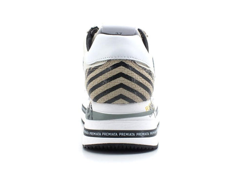 PREMIATA Sneaker Platform Logo Beige White BETH5609 - Sandrini Calzature e Abbigliamento