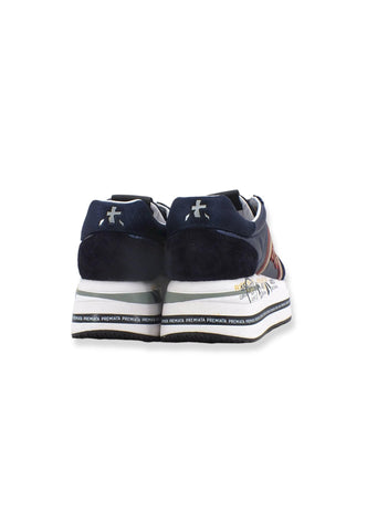 PREMIATA Sneaker Platform Running Donna Blu Navy Beige BETH5352 - Sandrini Calzature e Abbigliamento