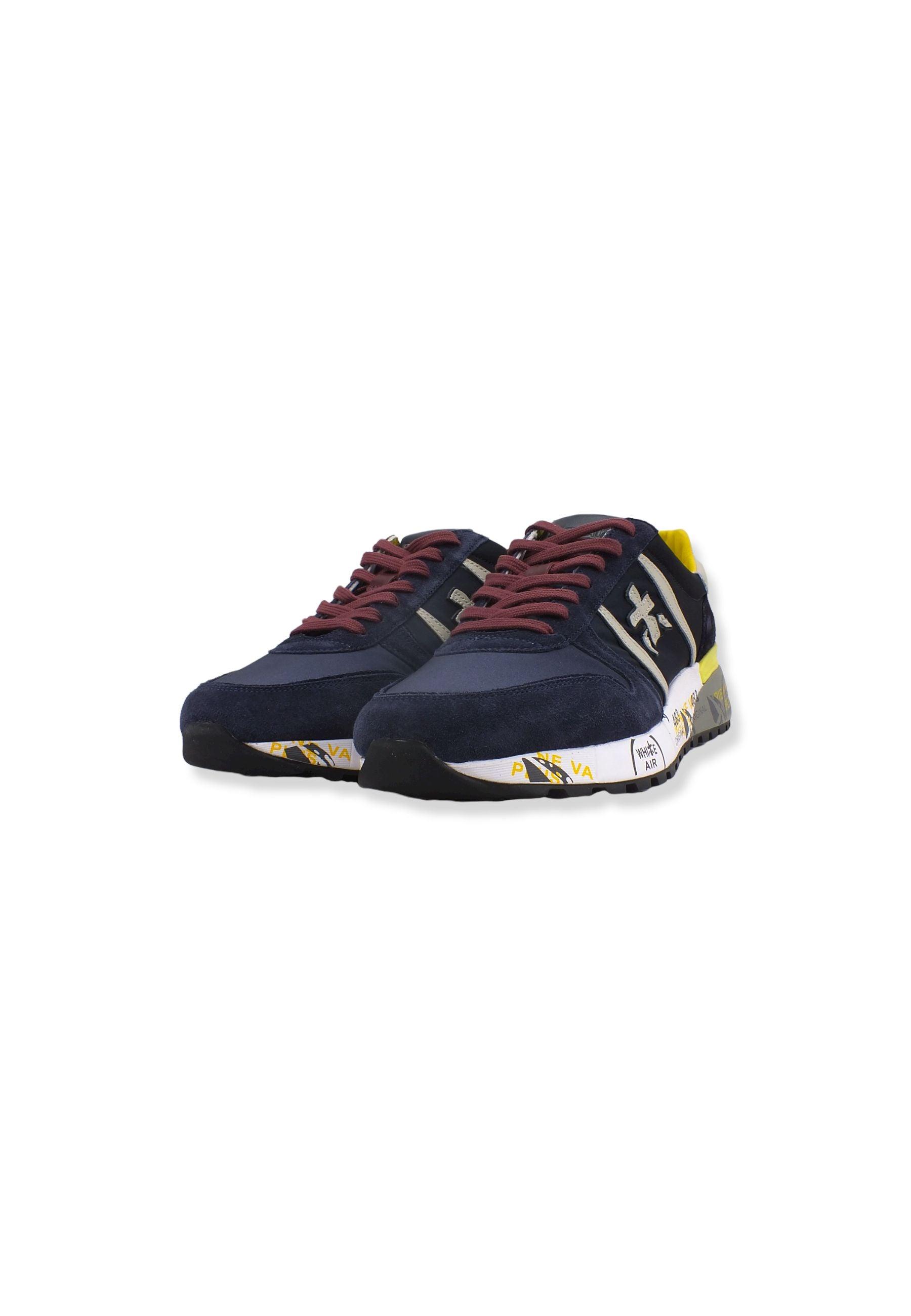 PREMIATA Sneaker Running Uomo Blu Navy Cream LANDER4948 - Sandrini Calzature e Abbigliamento
