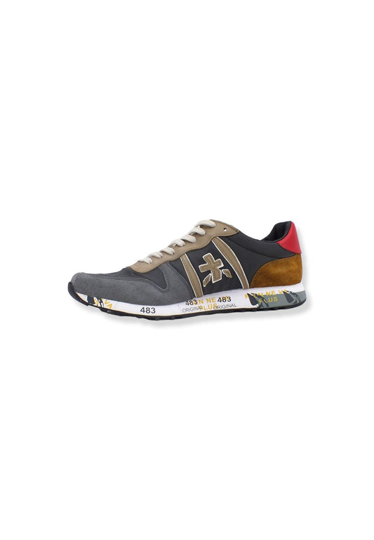 PREMIATA Sneaker Running Uomo Brown Grey Beige ERIC5371 - Sandrini Calzature e Abbigliamento