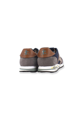 PREMIATA Sneaker Running Uomo Grey Navy Cognac ERIC5377 - Sandrini Calzature e Abbigliamento
