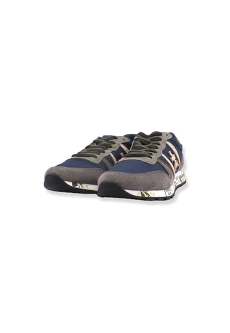 PREMIATA Sneaker Running Uomo Grey Navy Cognac ERIC5377 - Sandrini Calzature e Abbigliamento