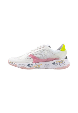 PREMIATA Sneaker Traforata Donna White Yellow BUFFLY6197 - Sandrini Calzature e Abbigliamento
