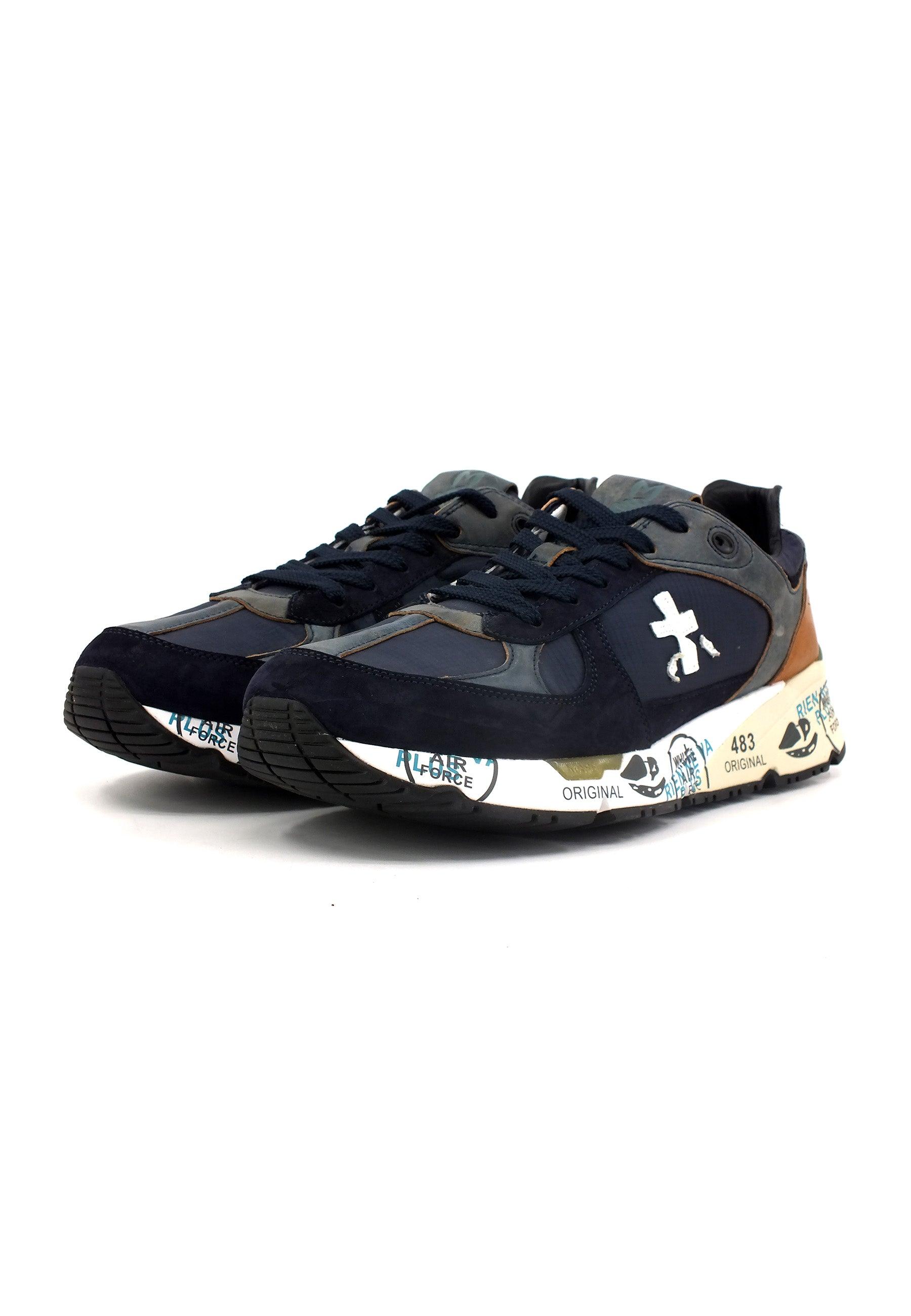 PREMIATA Sneaker Uomo Blue Cuoio MASE-3927 - Sandrini Calzature e Abbigliamento