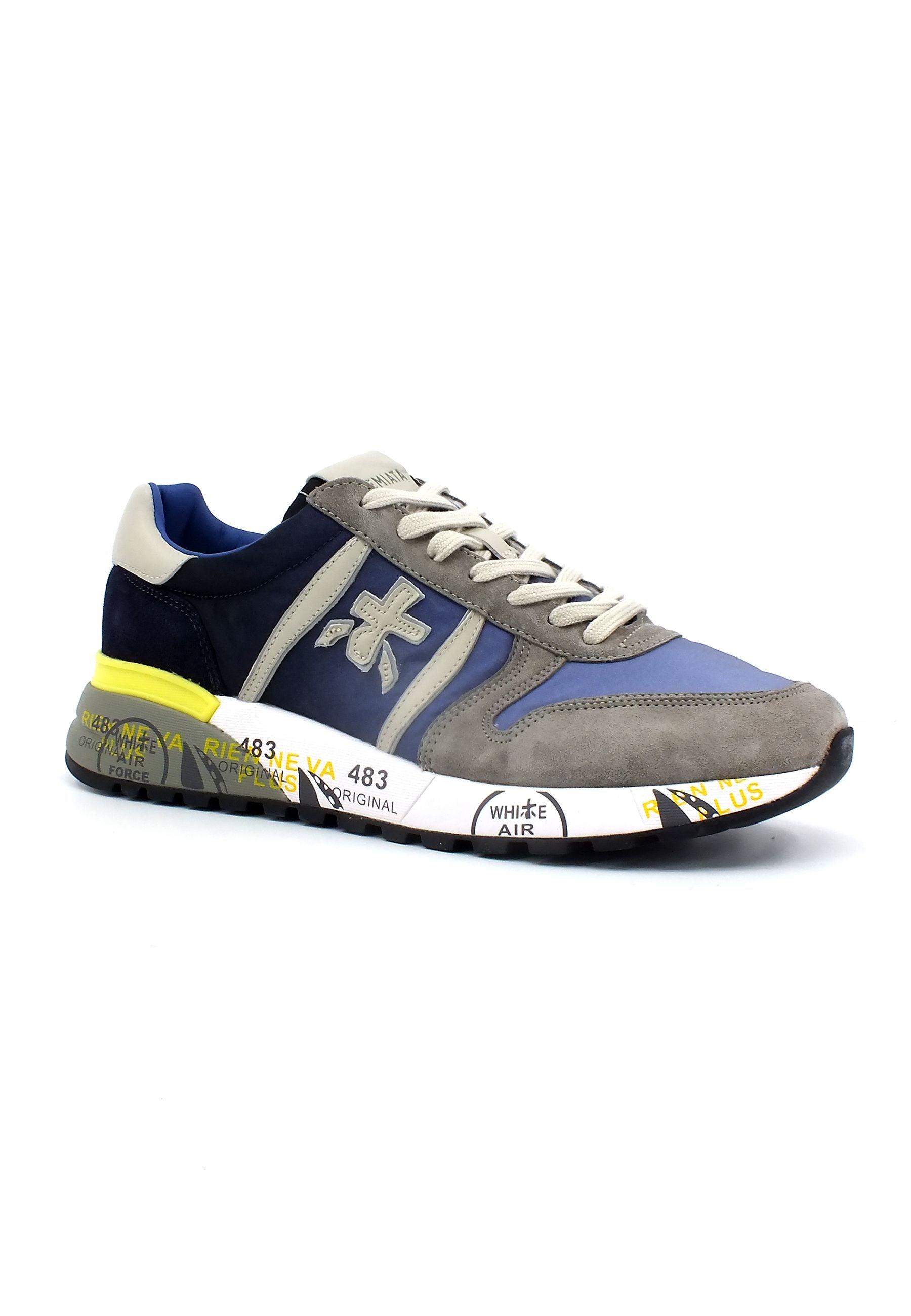 PREMIATA Sneaker Uomo Blue Dark Grey LANDER4587 - Sandrini Calzature e Abbigliamento