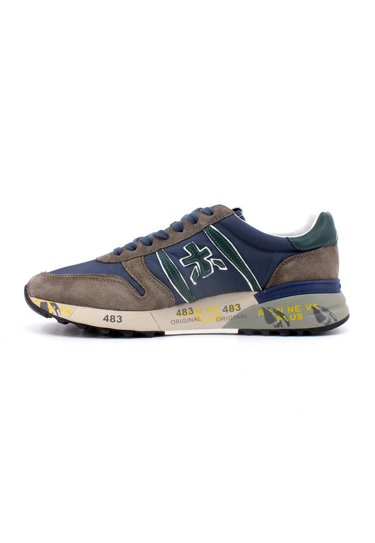 PREMIATA Sneaker Uomo Grey Green Blue LANDER-6400 - Sandrini Calzature e Abbigliamento
