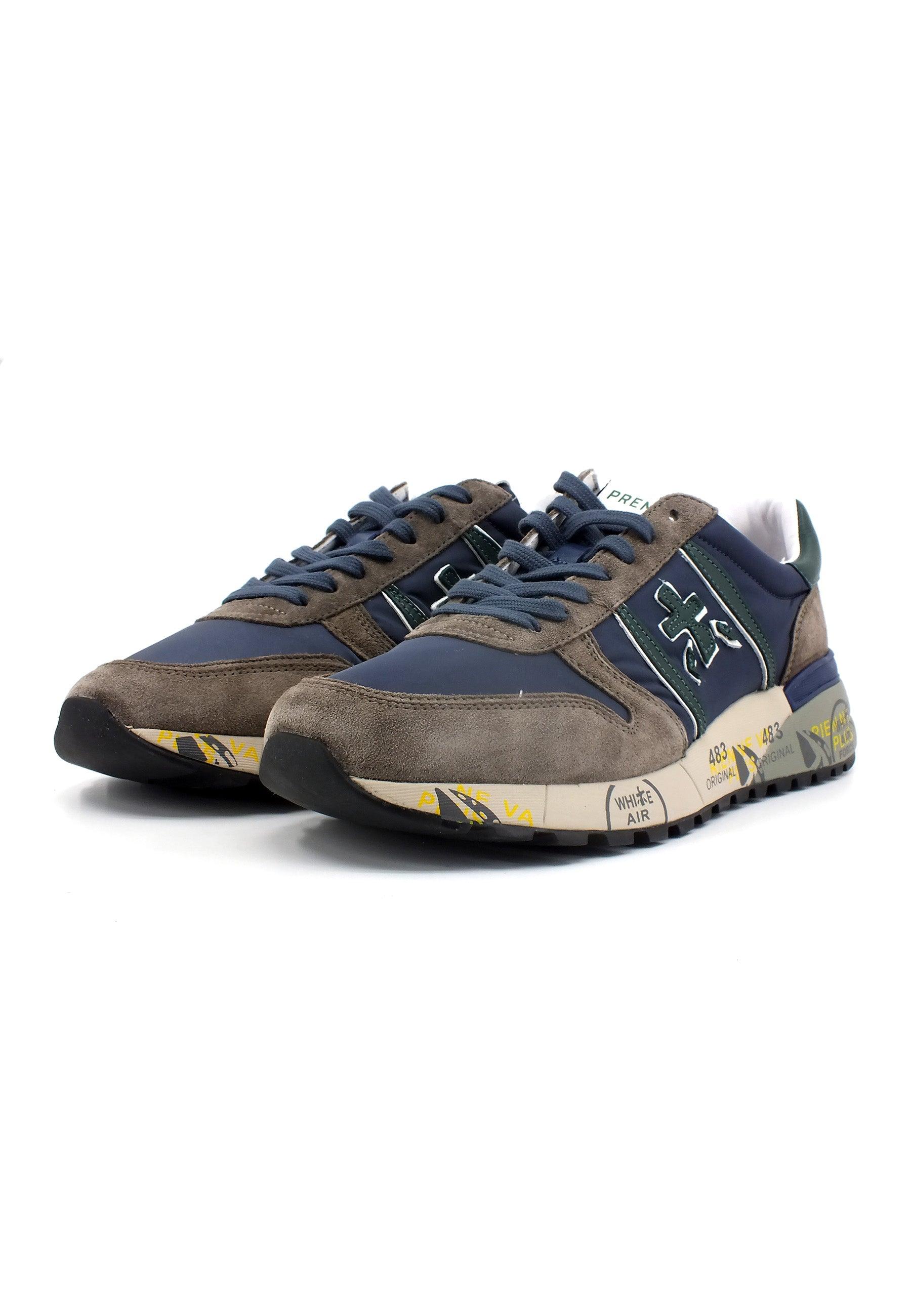 PREMIATA Sneaker Uomo Grey Green Blue LANDER-6400 - Sandrini Calzature e Abbigliamento