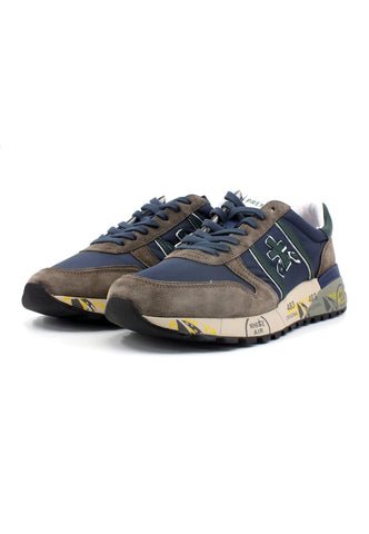 PREMIATA Sneaker Uomo Grey Green Blue LANDER-6400 - Sandrini Calzature e Abbigliamento