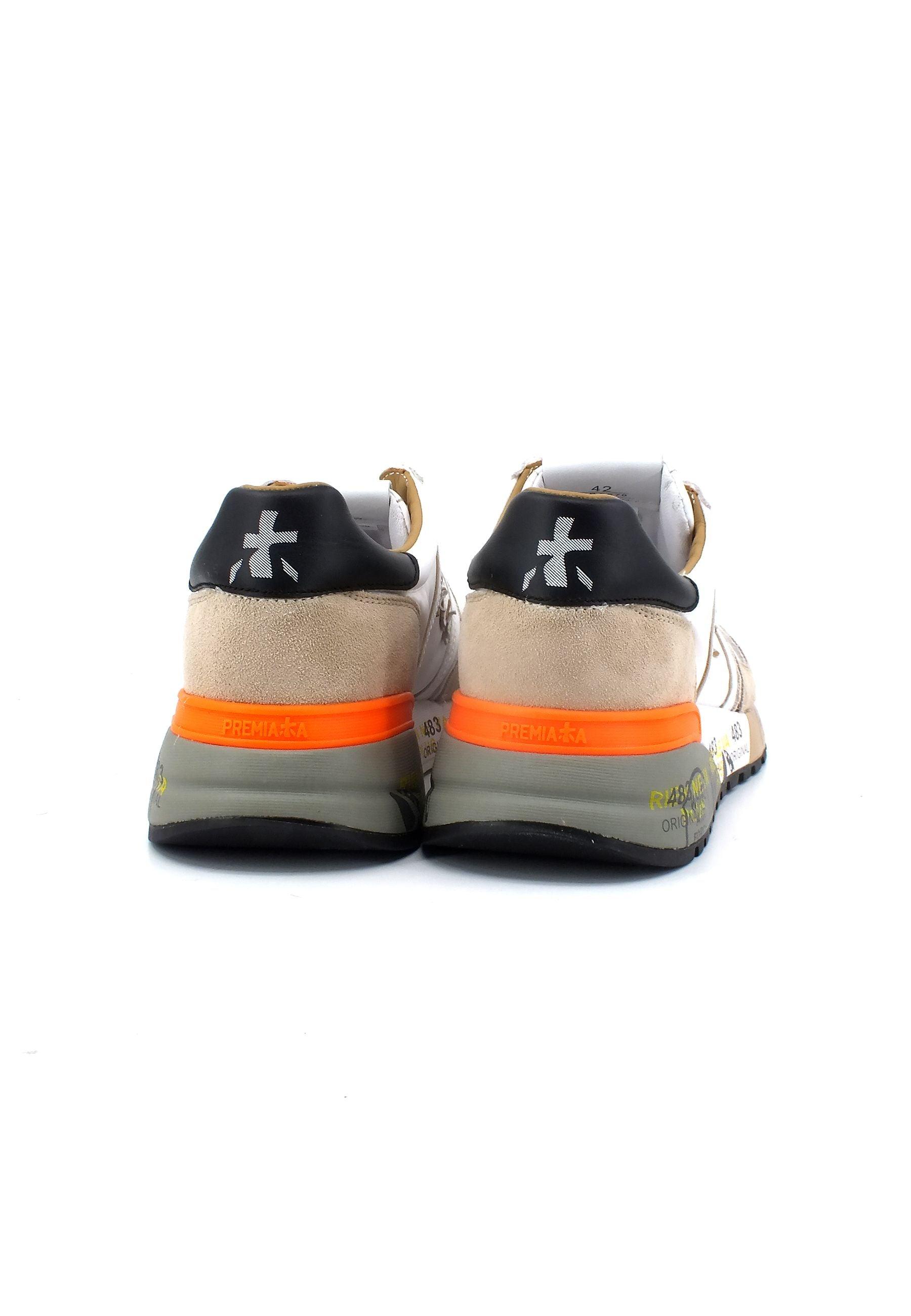 PREMIATA Sneaker Uomo Light Brown White LANDER5678 - Sandrini Calzature e Abbigliamento