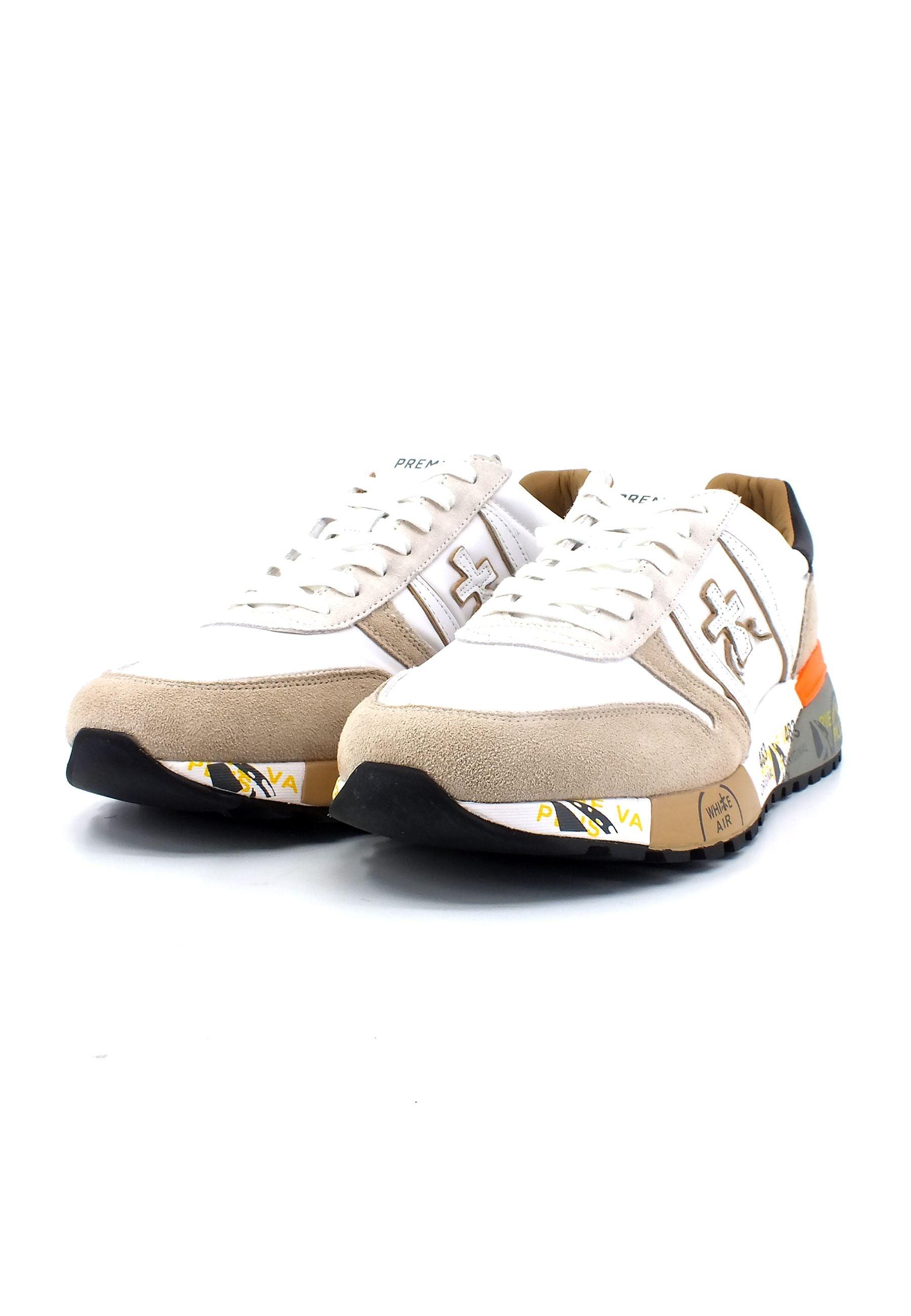 PREMIATA Sneaker Uomo Light Brown White LANDER5678 - Sandrini Calzature e Abbigliamento