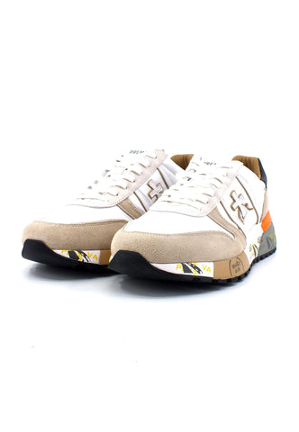 PREMIATA Sneaker Uomo Light Brown White LANDER5678 - Sandrini Calzature e Abbigliamento