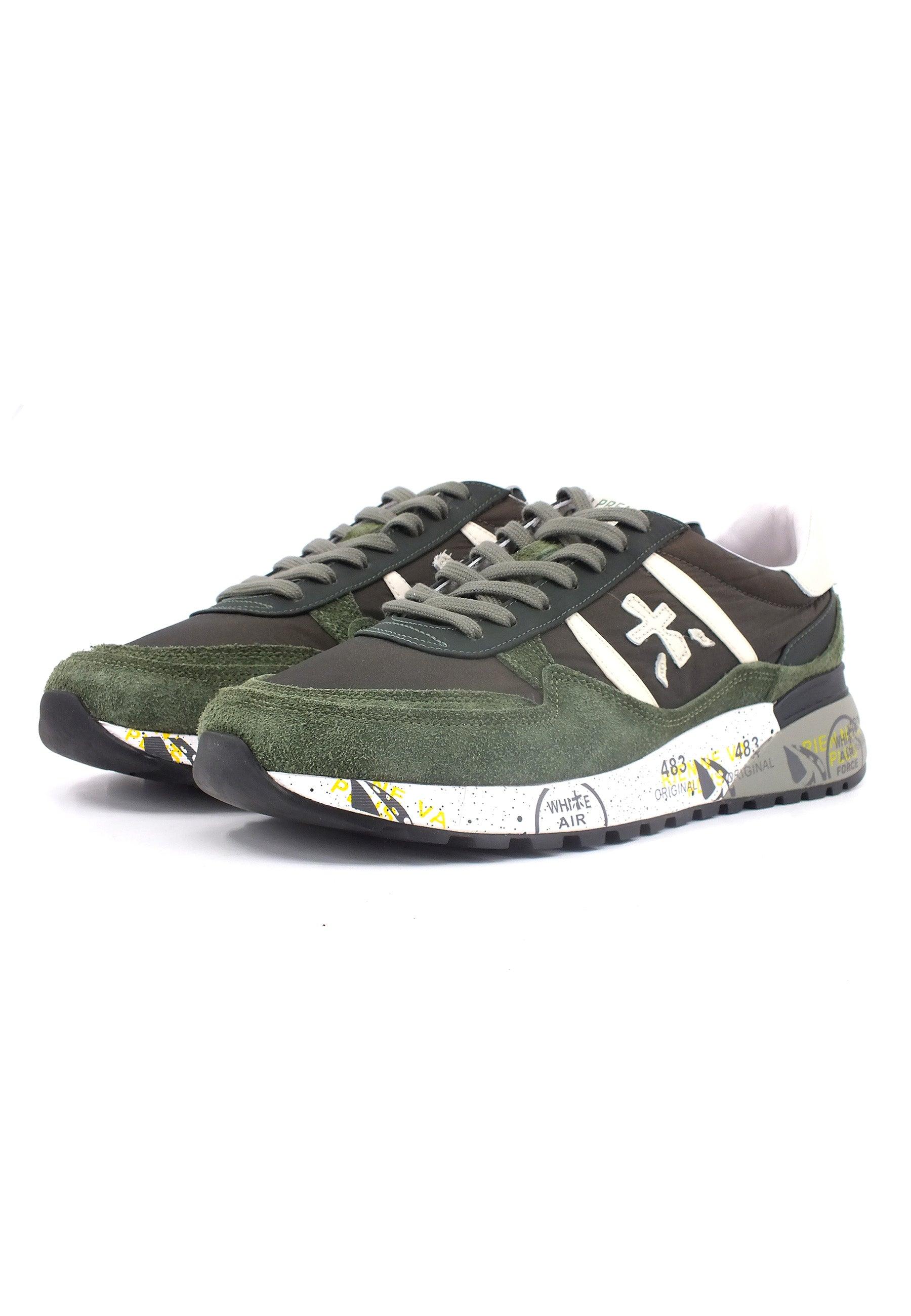 PREMIATA Sneaker Uomo Military Green White LANDECK-6403 - Sandrini Calzature e Abbigliamento