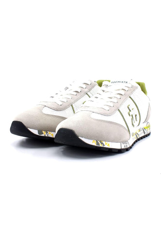 PREMIATA Sneaker Uomo White Grey Verde LUCY6148 - Sandrini Calzature e Abbigliamento