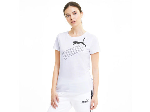 PUMA Amplified Graphic Tee T-Shirt Donna White 583607 02 - Sandrini Calzature e Abbigliamento
