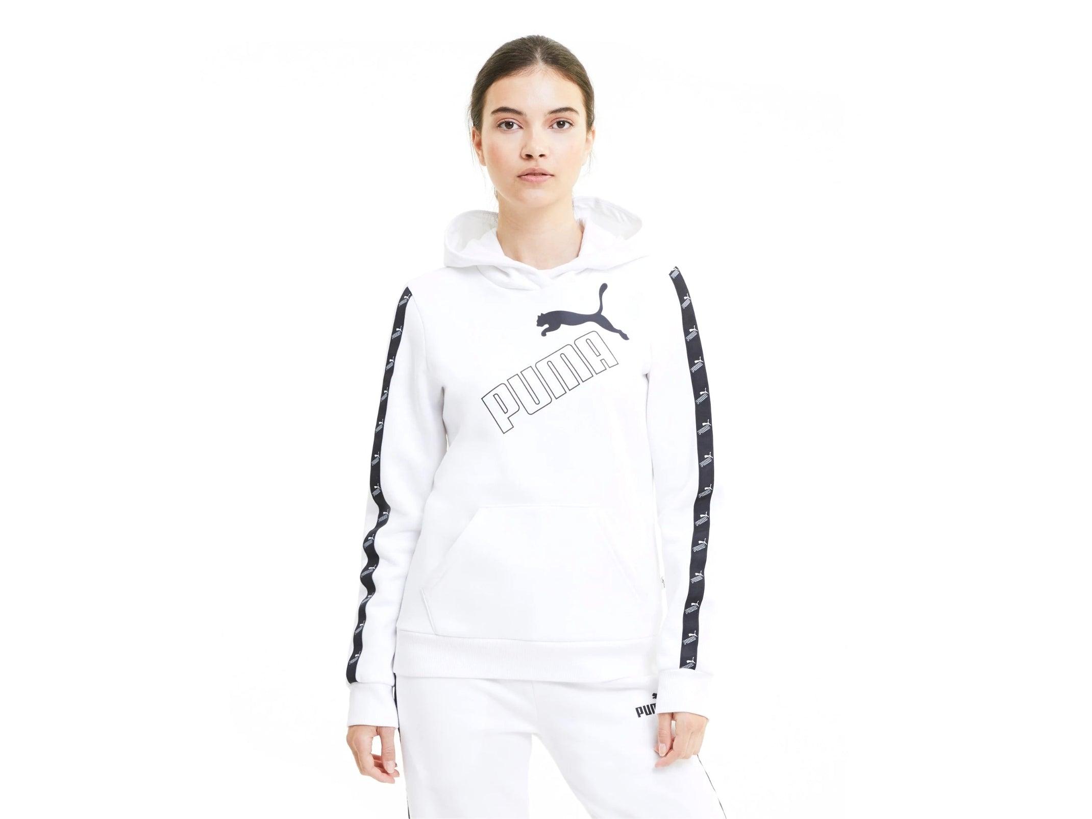 PUMA Amplified Hoodie Felpa Donna White 583615 02 - Sandrini Calzature e Abbigliamento