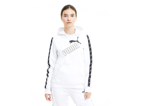 PUMA Amplified Hoodie Felpa Donna White 583615 02 - Sandrini Calzature e Abbigliamento