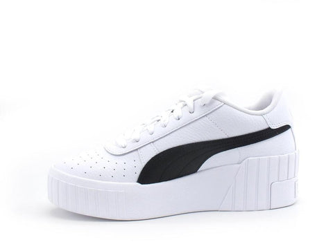 PUMA Cali Wedge Wmn's Sneaker Platform Donna White Black 37343805 - Sandrini Calzature e Abbigliamento