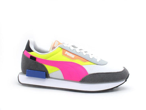 PUMA Future Rider Play On Sneaker Donna White Castelrock Yellow 371149 02 - Sandrini Calzature e Abbigliamento