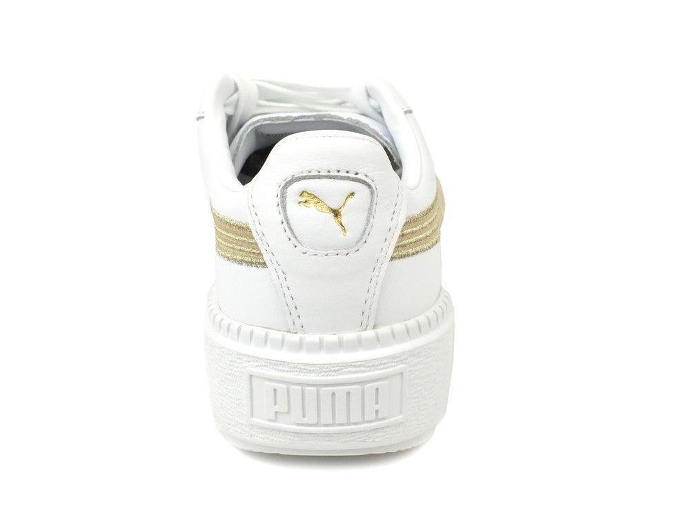 PUMA Platform Trace Varsity WN'S White Metallic Gold 367728 02 - Sandrini Calzature e Abbigliamento