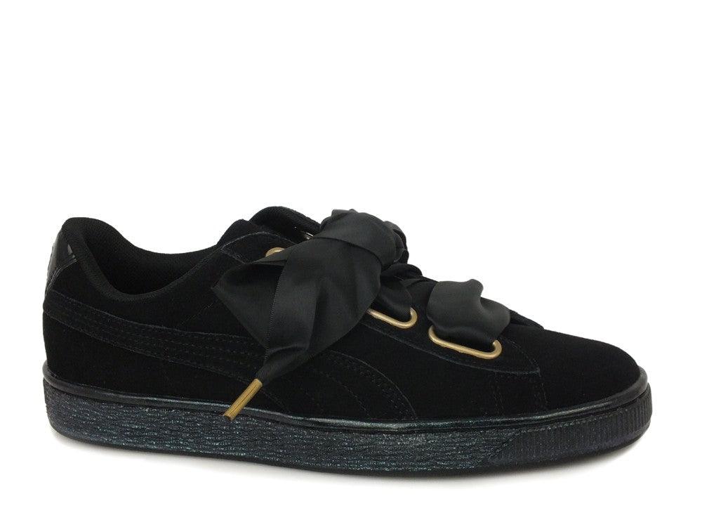 PUMA Suede Heart Satin WN'S Black 362714 03 - Sandrini Calzature e Abbigliamento