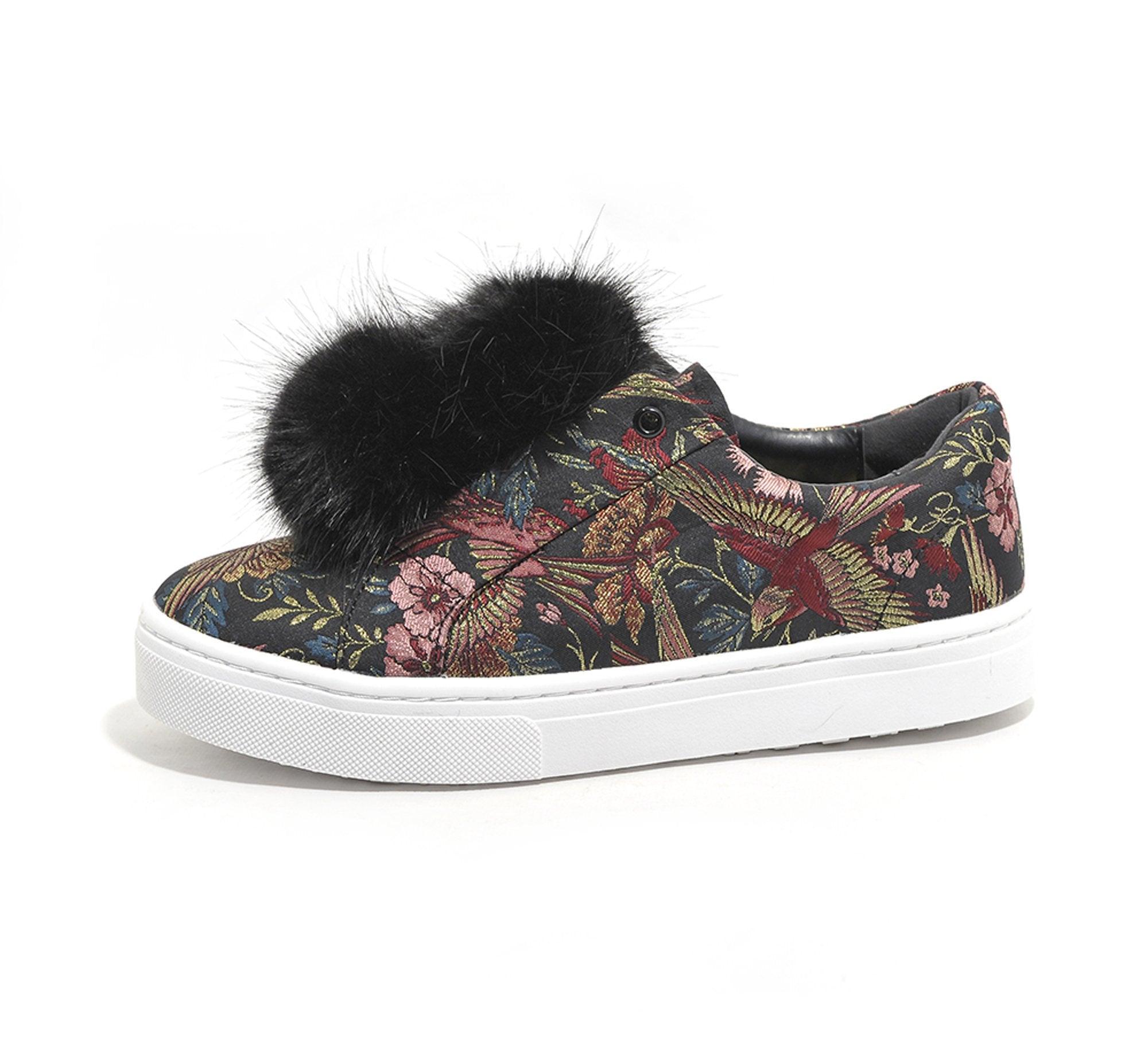 SAM DELEMAN Leya slip on PELLE TESSUTO BLACK NERO E8362F6004 - Sandrini Calzature e Abbigliamento
