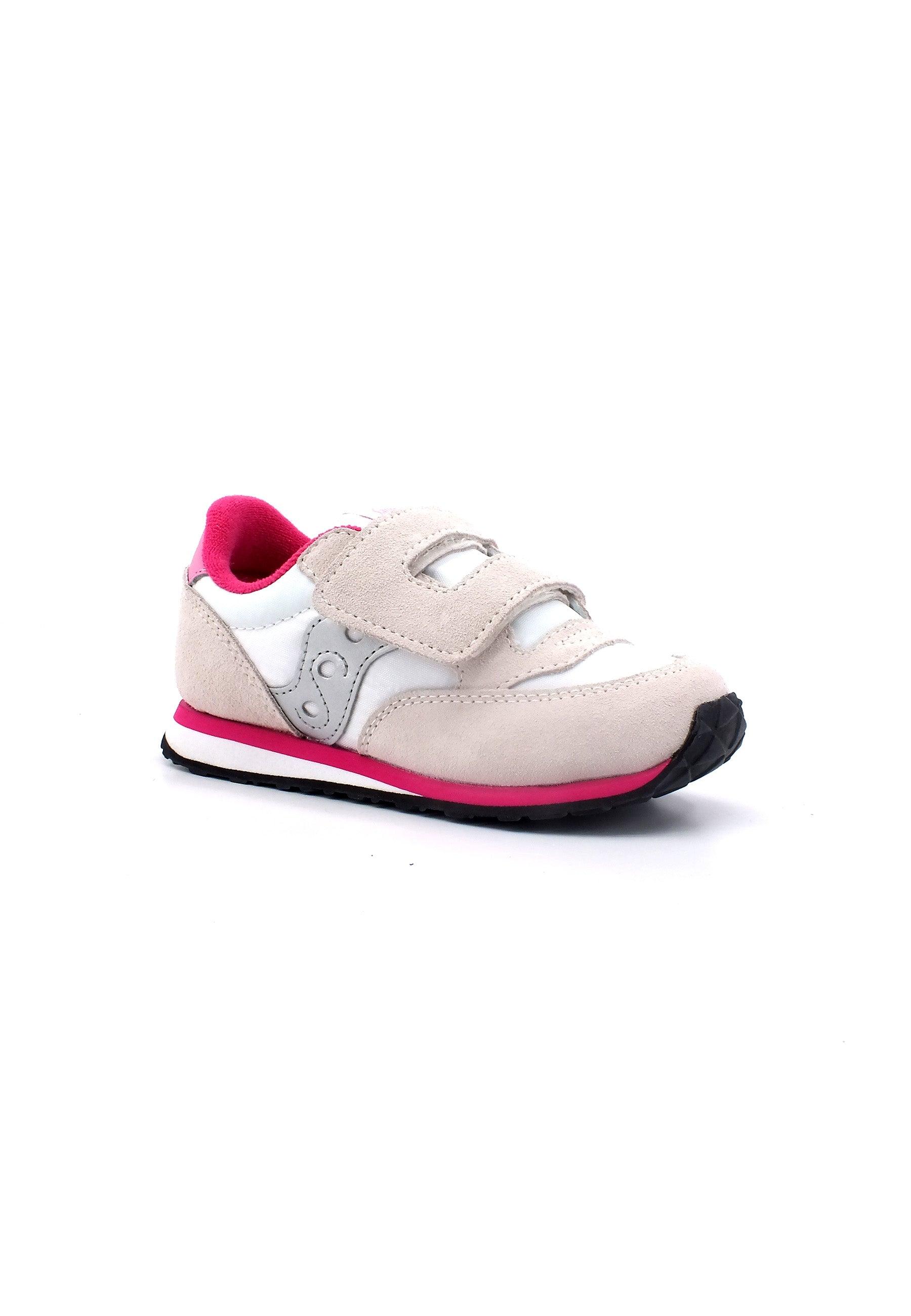 SAUCONY Baby Jazz Sneaker Bimbo White Silver Pink SL167024 - Sandrini Calzature e Abbigliamento