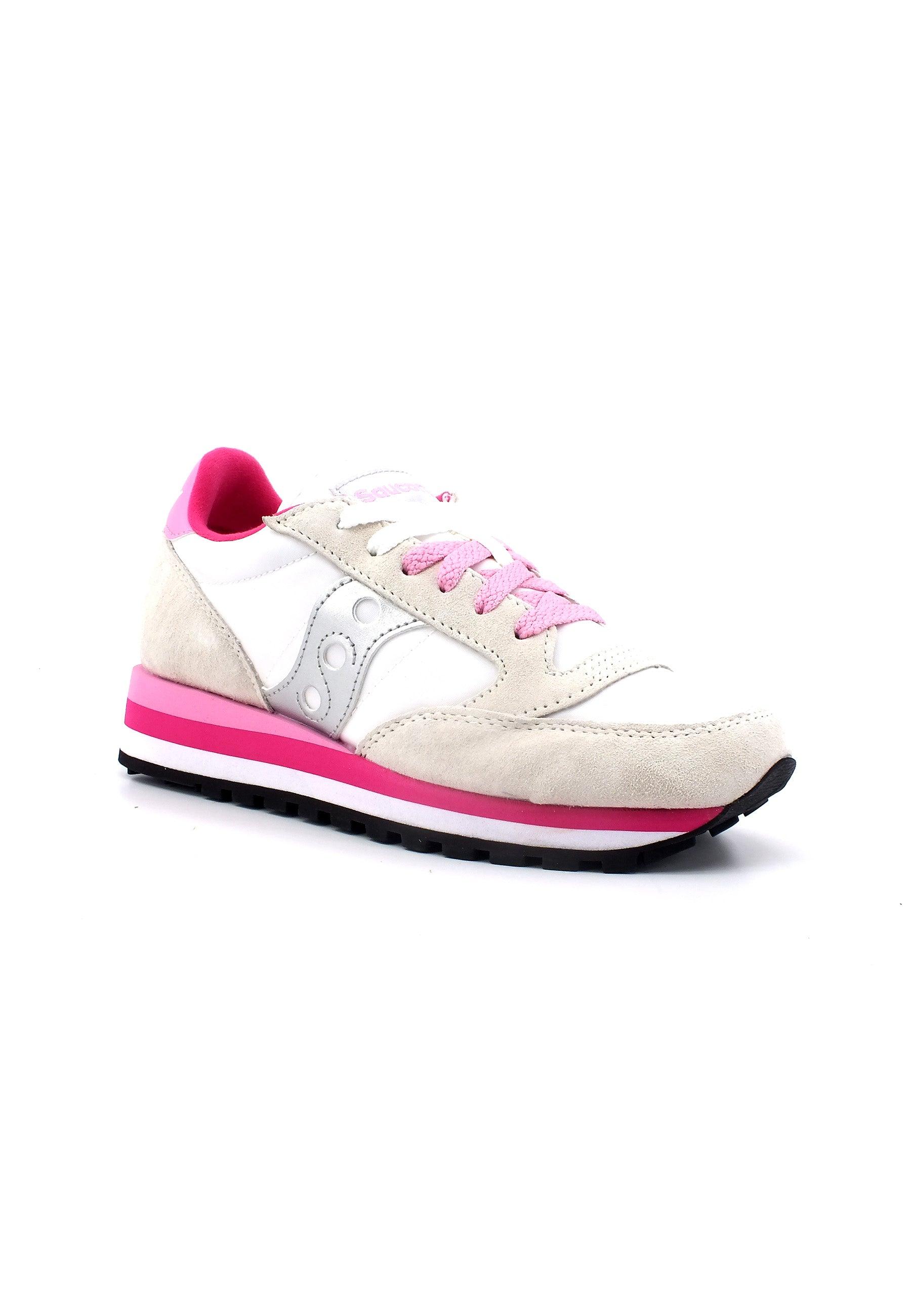 SAUCONY Jazz Triple Sneaker Donna White Grey Pink S60530-30 - Sandrini Calzature e Abbigliamento