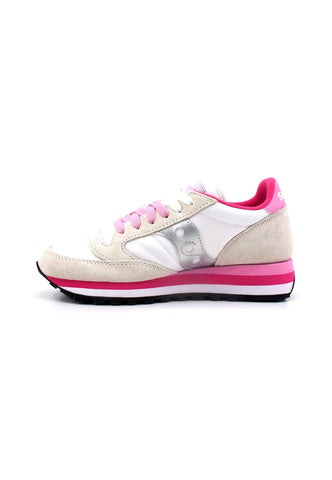 SAUCONY Jazz Triple Sneaker Donna White Grey Pink S60530-30 - Sandrini Calzature e Abbigliamento