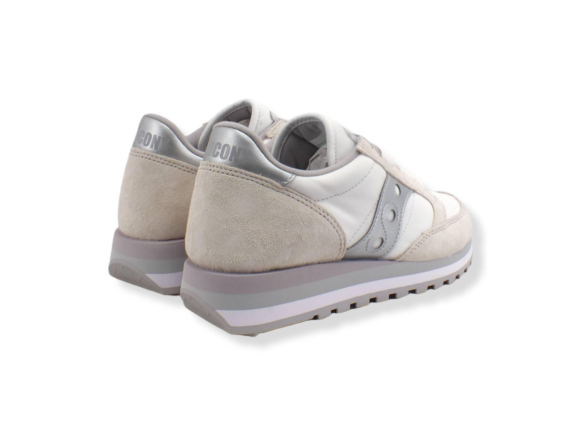 Scopri SAUCONY Jazz Triple Sneaker Donna White Silver S60530-16 al