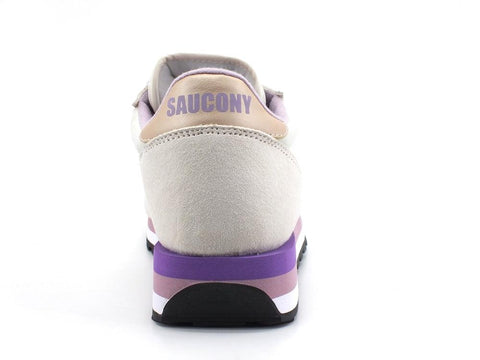 SAUCONY Jazz Triple W Sneaker Cream Violet S60530-12 - Sandrini Calzature e Abbigliamento
