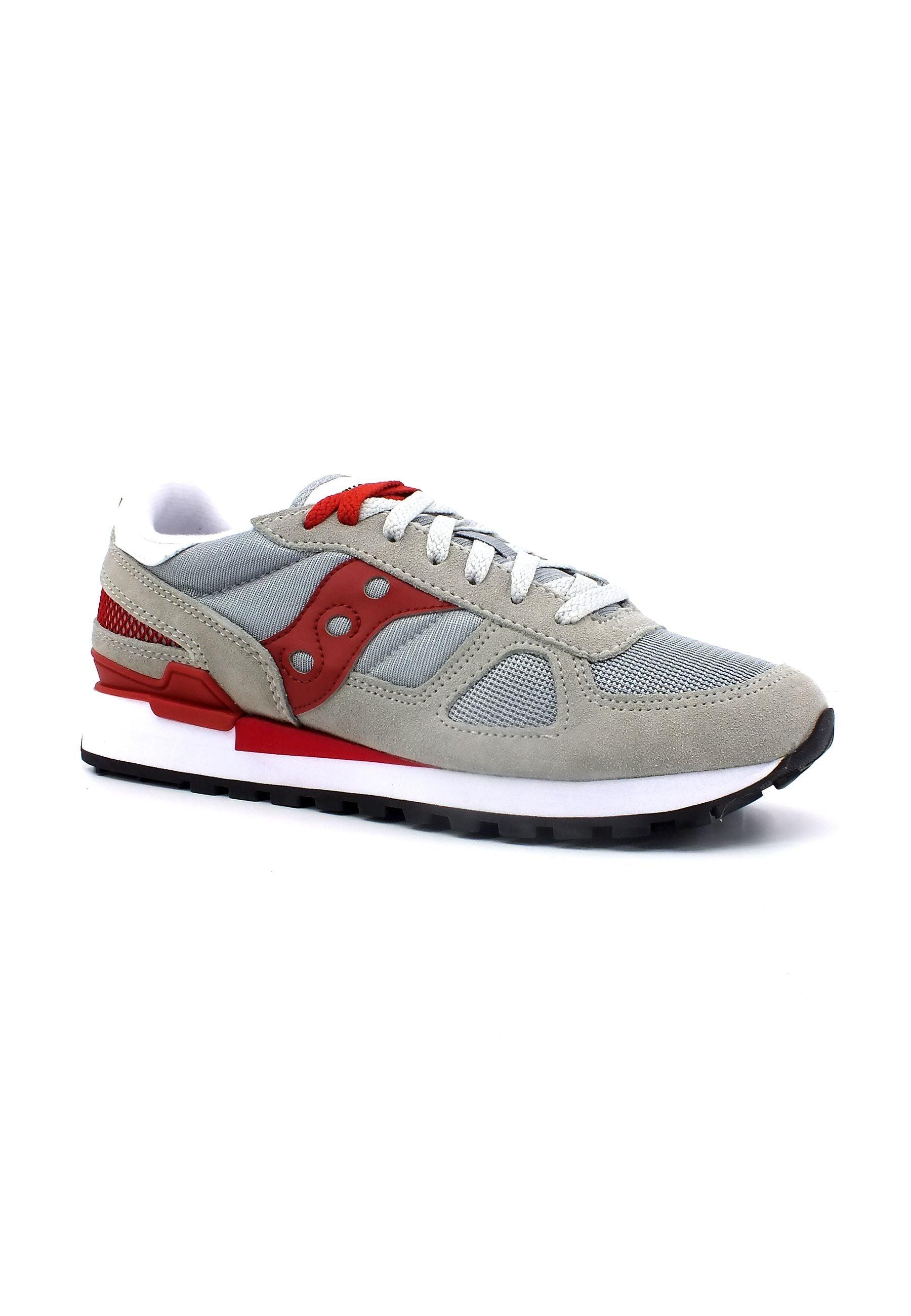 SAUCONY Shadow Original Sneaker Uomo Grey Red S2108-822 - Sandrini Calzature e Abbigliamento