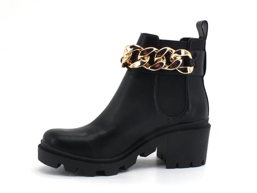 STEVE MADDEN Amulet Stivaletto Polacco Catena Black AMUL02S1 - Sandrini Calzature e Abbigliamento