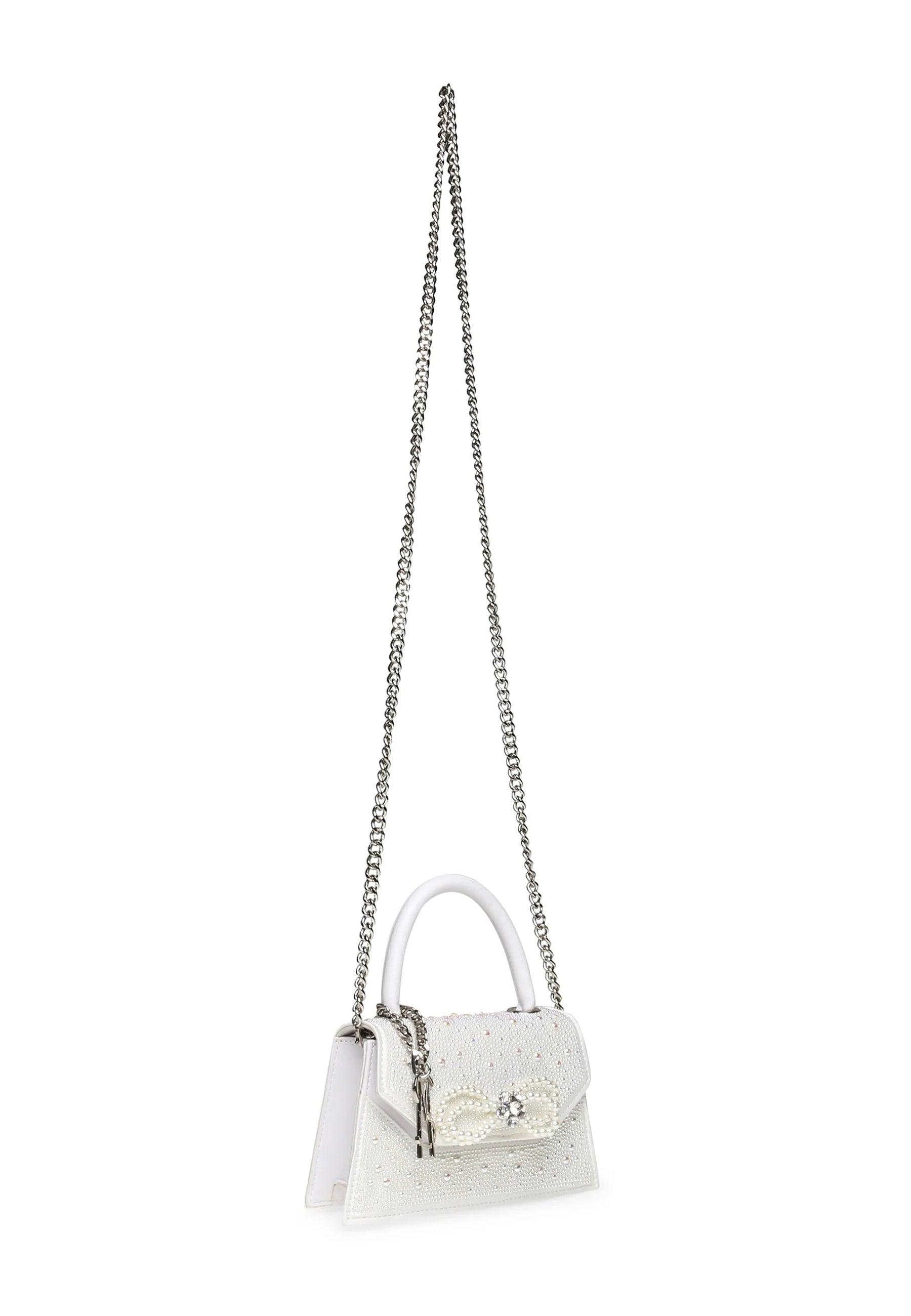 STEVE MADDEN Borsa Mini Satchel Perle White BADORE - Sandrini Calzature e Abbigliamento