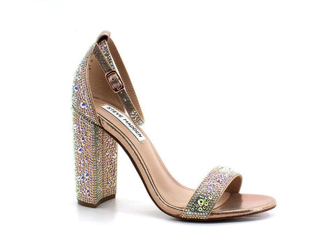 STEVE MADDEN Carrson-G Sandalo Tacco Strass Silver Nude Multi CARR05S1 - Sandrini Calzature e Abbigliamento