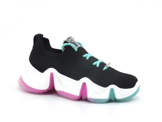STEVE MADDEN City Scape Sneaker Elastic Sport Black Mint CITY03S1 - Sandrini Calzature e Abbigliamento