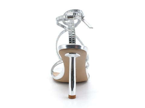 STEVE MADDEN Elegance Sandalo Tacco Gladiator Argento Silver ELEG02S1 - Sandrini Calzature e Abbigliamento