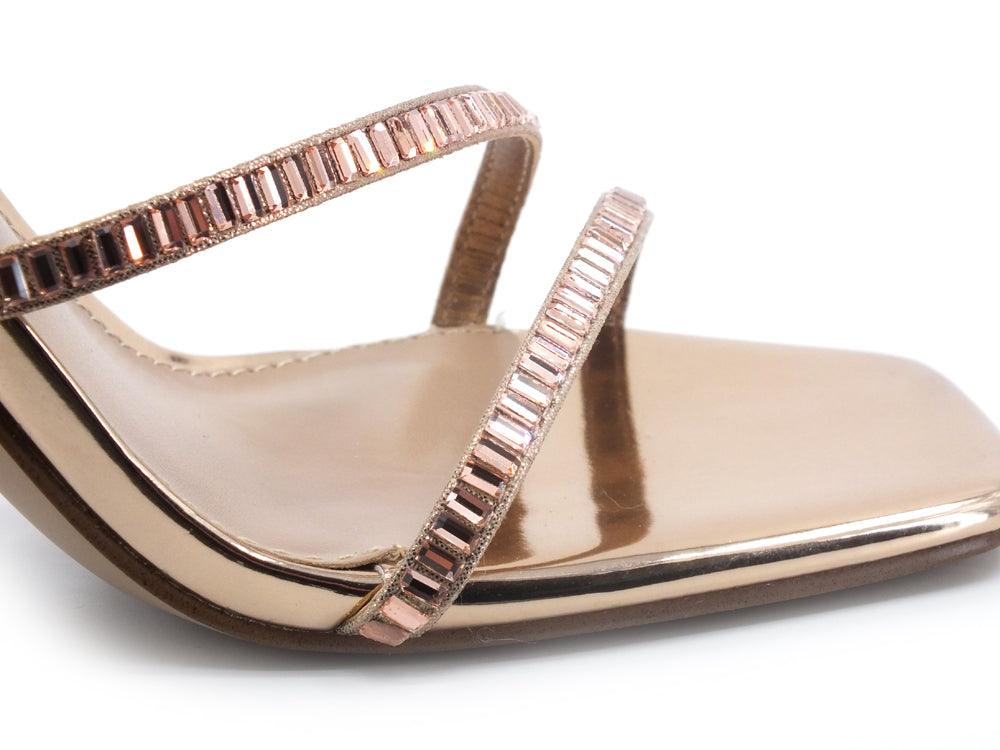 STEVE MADDEN Elegance Sandalo Tacco Gladiator Rose Gold ELEG02S1 - Sandrini Calzature e Abbigliamento
