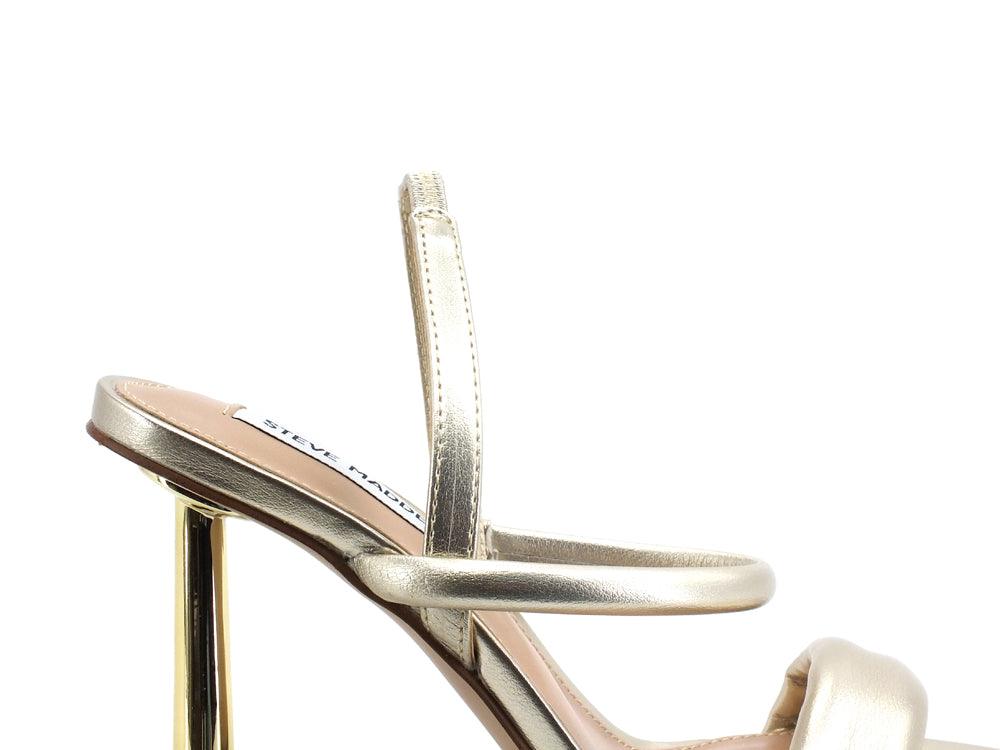 STEVE MADDEN Exquisite Sandalo Tacco Laminato Oro Gold EXQU01S1 - Sandrini Calzature e Abbigliamento
