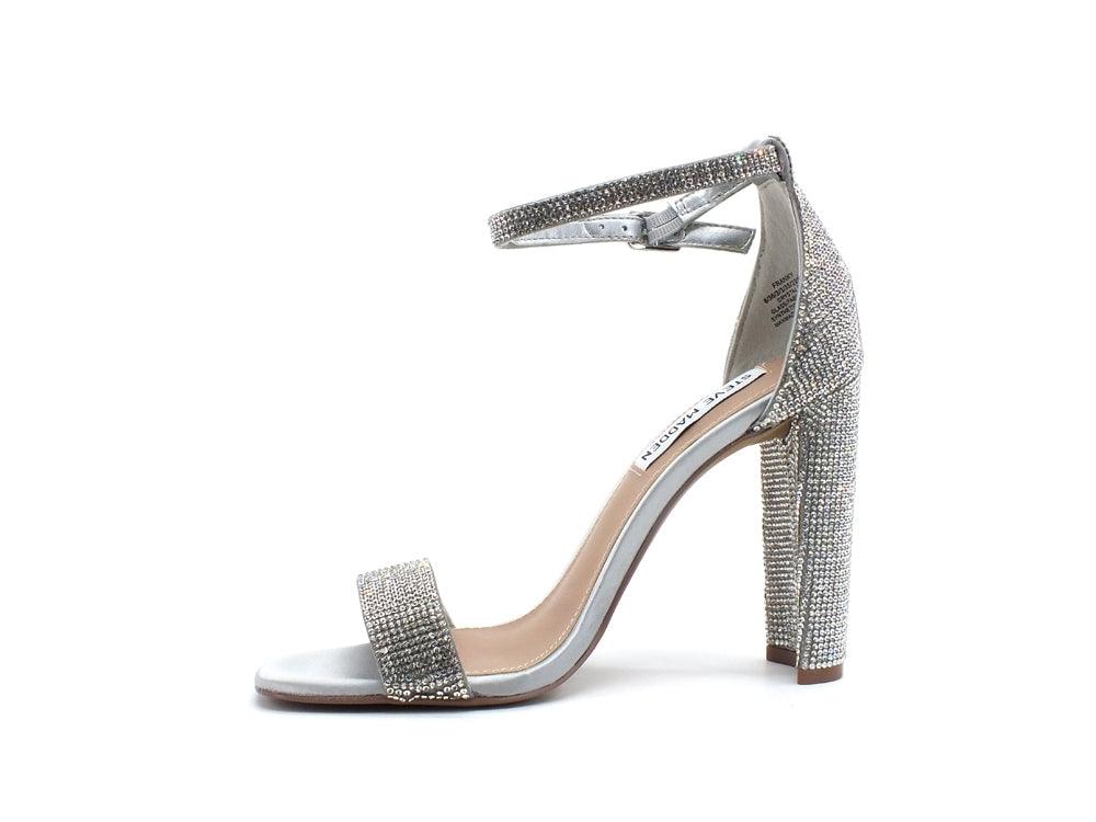 STEVE MADDEN Franky Sandalo Strass Crystal Argento FRAN06S1 - Sandrini Calzature e Abbigliamento