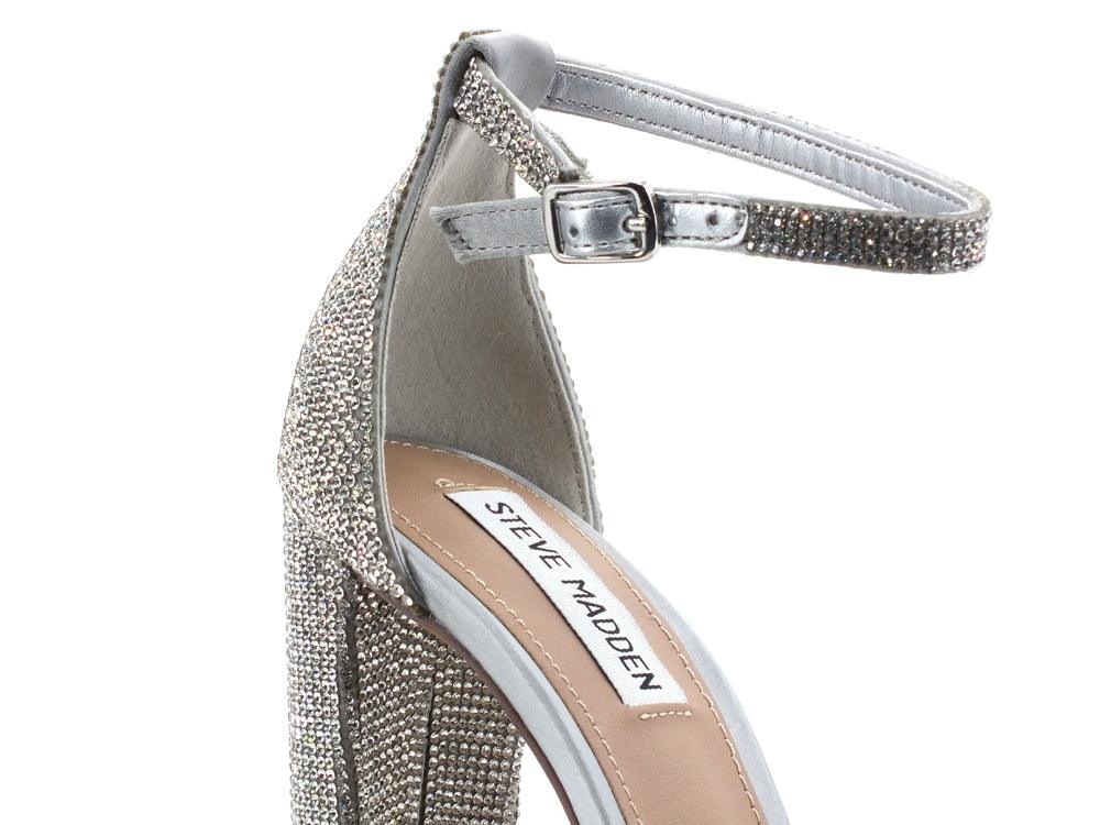 STEVE MADDEN Franky Sandalo Strass Crystal Argento FRAN06S1 - Sandrini Calzature e Abbigliamento
